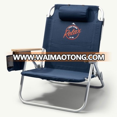 portable nylon fabric adjustable beach chair aluminium lounge chair